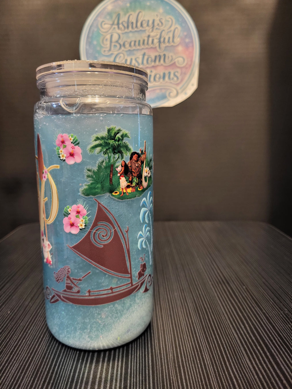 Moana sand art 16 oz tumbler