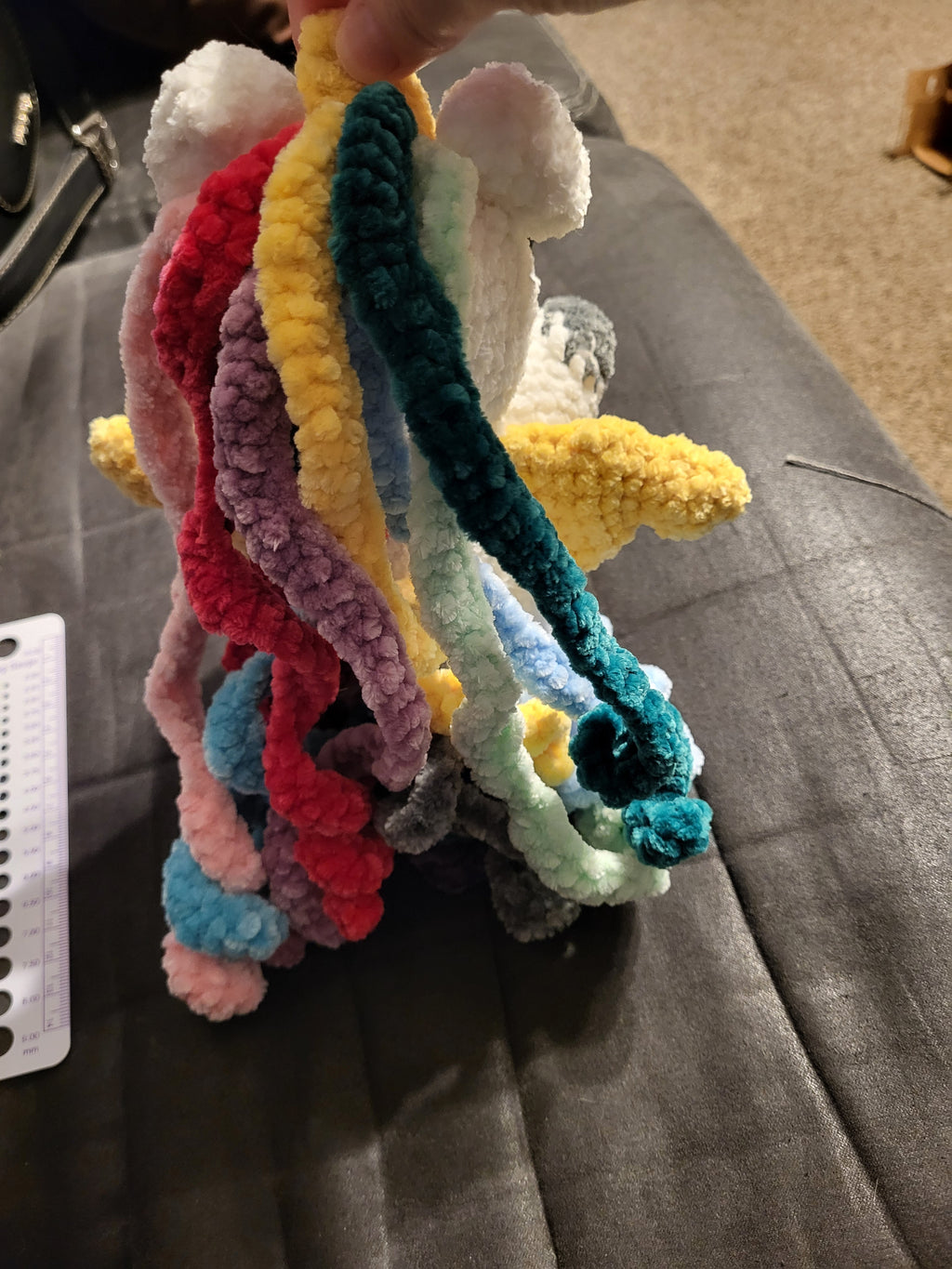 Rainbow crochet unicorn