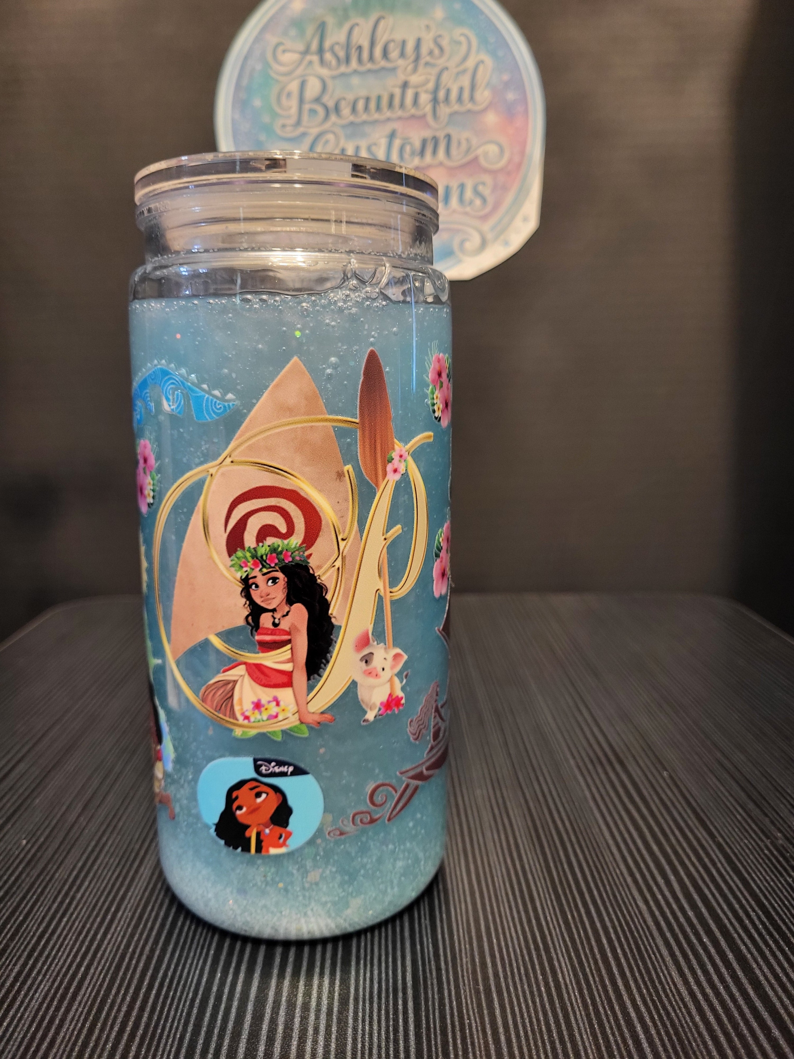 Moana sand art 16 oz tumbler