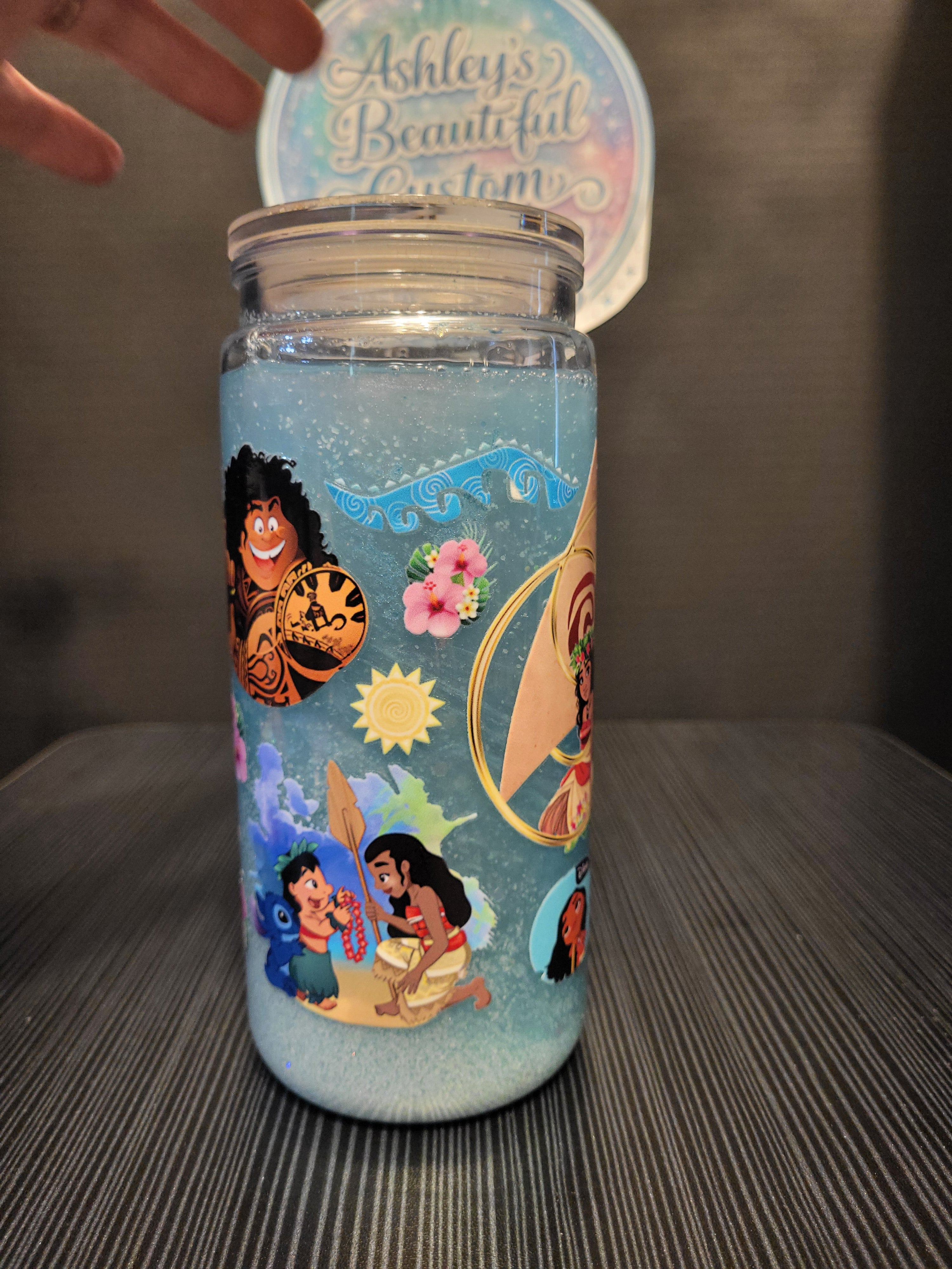 Moana sand art 16 oz tumbler